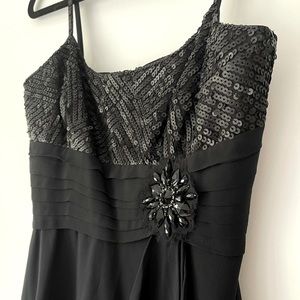 BCBG Maxazria Black Sequin Cocktail Dress